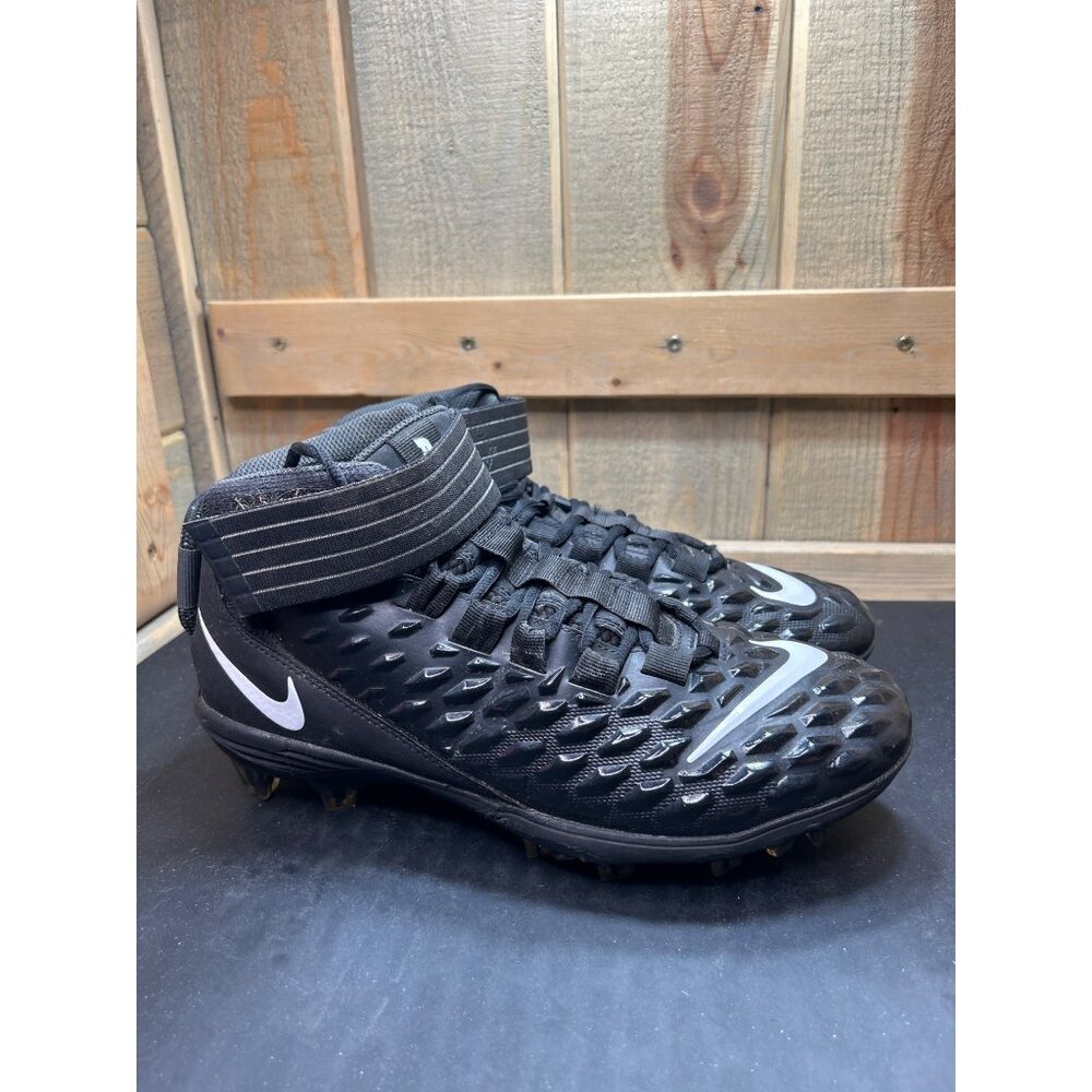 Nike Force Savage Pro 2 Mens Football Cleats Black/Silver Size 9